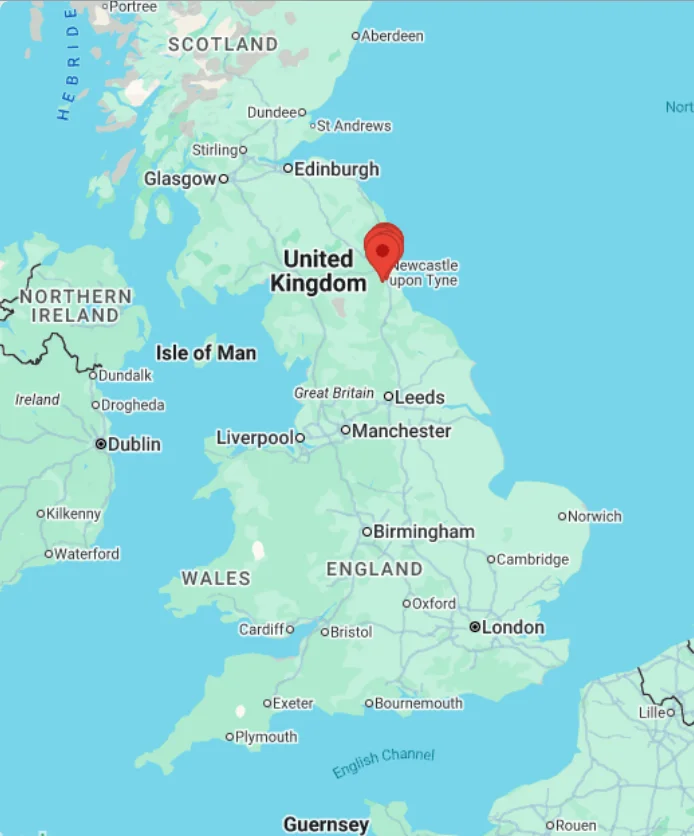 Newcastle upon Tyne map
