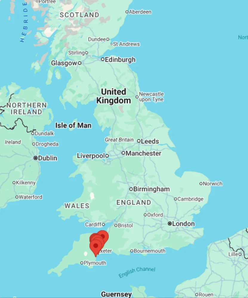 Exeter map